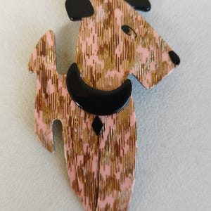 Lea Stein Ric Dog Brooch in Perfect Condition Never Size