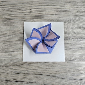 Flower Fold Card | Origami Card | SVG | digital download | Cricut Cut File | Silhouette Cut File | Scrapbook Insert | Explosion Box Insert | Unique Card | DIY | Craft Cut files