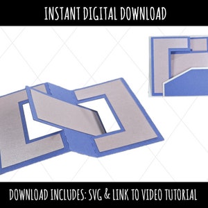 Flip Interaktive Fensterkarte und Taschen SVG | Sofortdownload | Bastelbogen | Kreatives Projekt