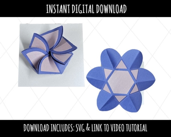 Flower Fold Card SVG | Instant Download | DIY Papercraft | Creative Project