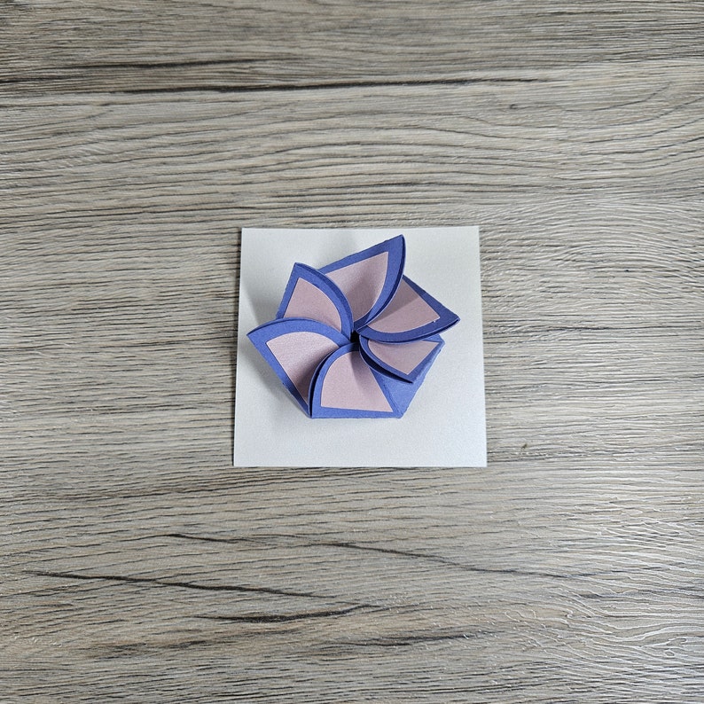 Flower Fold Card | Origami Card | SVG | digital download | Cricut Cut File | Silhouette Cut File | Scrapbook Insert | Explosion Box Insert | Unique Card | DIY | Craft Cut files