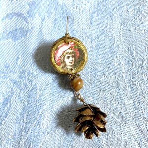 Antique Victorian Dresden Christmas Tree Ornament
