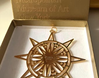 Metropolitan Museum Of Art MMA Star Ornament With Original Box 2005 Christmas Decoration
