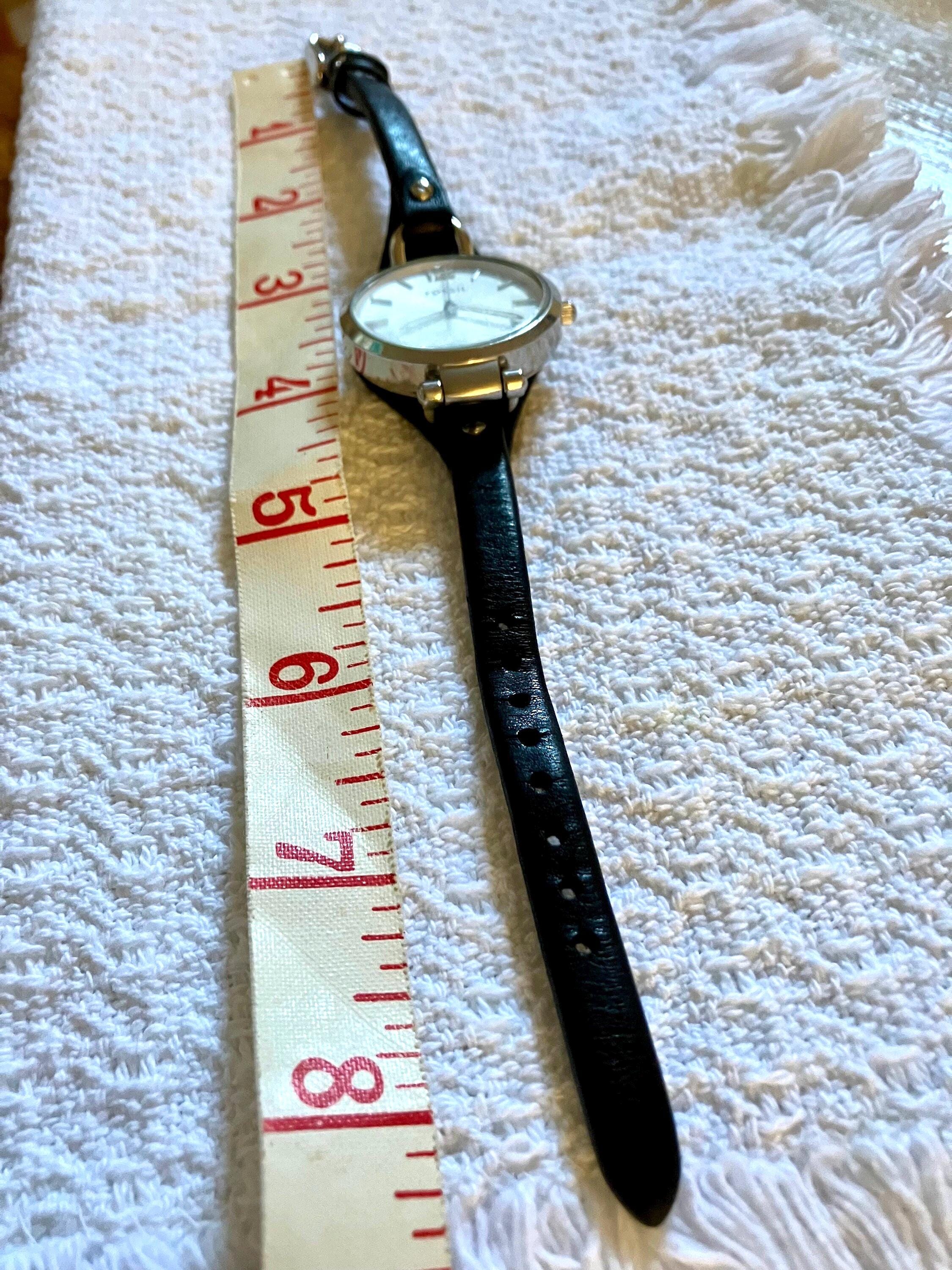 Fossil Georgia Watch ES3199 With Original Leather Strap Rare 
