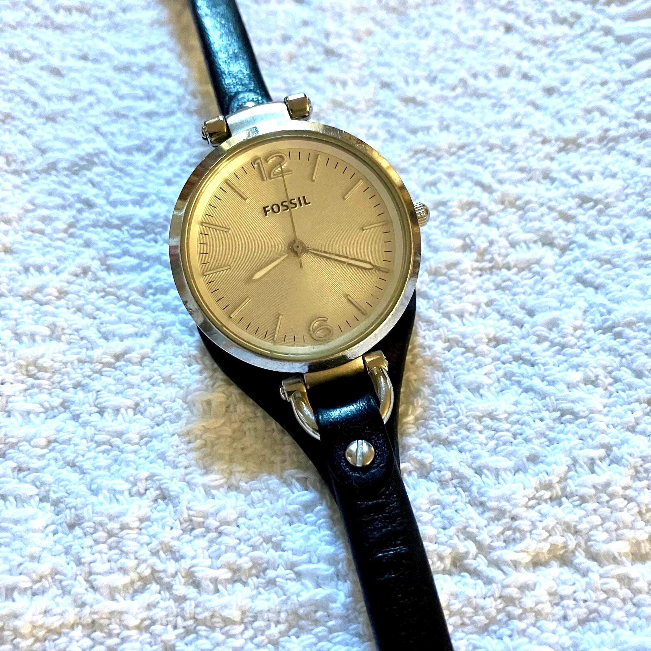 Fossil Georgia Watch ES3199 With Original Leather Strap Fossil Georgia Watch ES3199 With Original Leather Strap Rare  main image 2