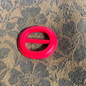 Vintage Red Bakelite Scarf Clip or Belt Buckle