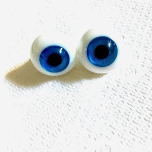 Antique Doll Eyes Glass Blue Doll Eyes Made In Germany 20mm