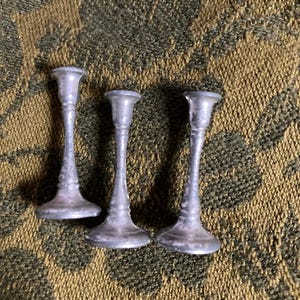 Antique Dollhouse Candlesticks Miniature Set