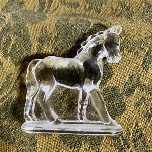Vintage Art Glass Horse Miniature Figure
