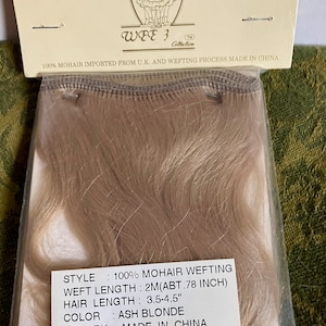 Mohair For Doll Hair Ash Blonde In Original Packaging