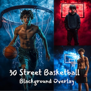 Street Basketball Digital Backdrop, Dramatic Night Photography Background, Sports-Themed Photo Overlay, High-Resolution Instant Download