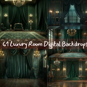 Luxury Room Digital Backdrops: Wedding Portrait Overlays (61 JPG Files ...