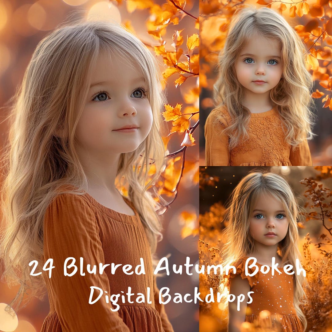 Autumn Bokeh Photography Backdrops: Ai-generated Fall Leaves (digital ...