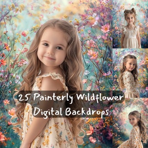 Wildflower Digital Backdrop: Painterly Fine Art Photography (Digital Download)