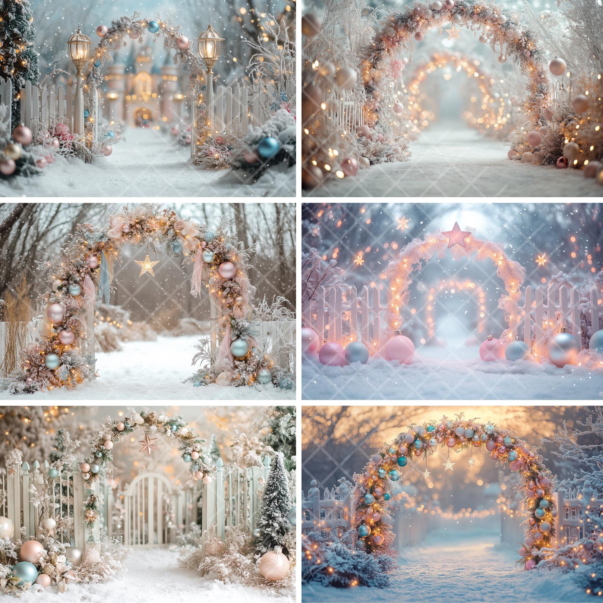 Christmas Wonderland Arch Digital Backdrop, Kids Photography (instant ...