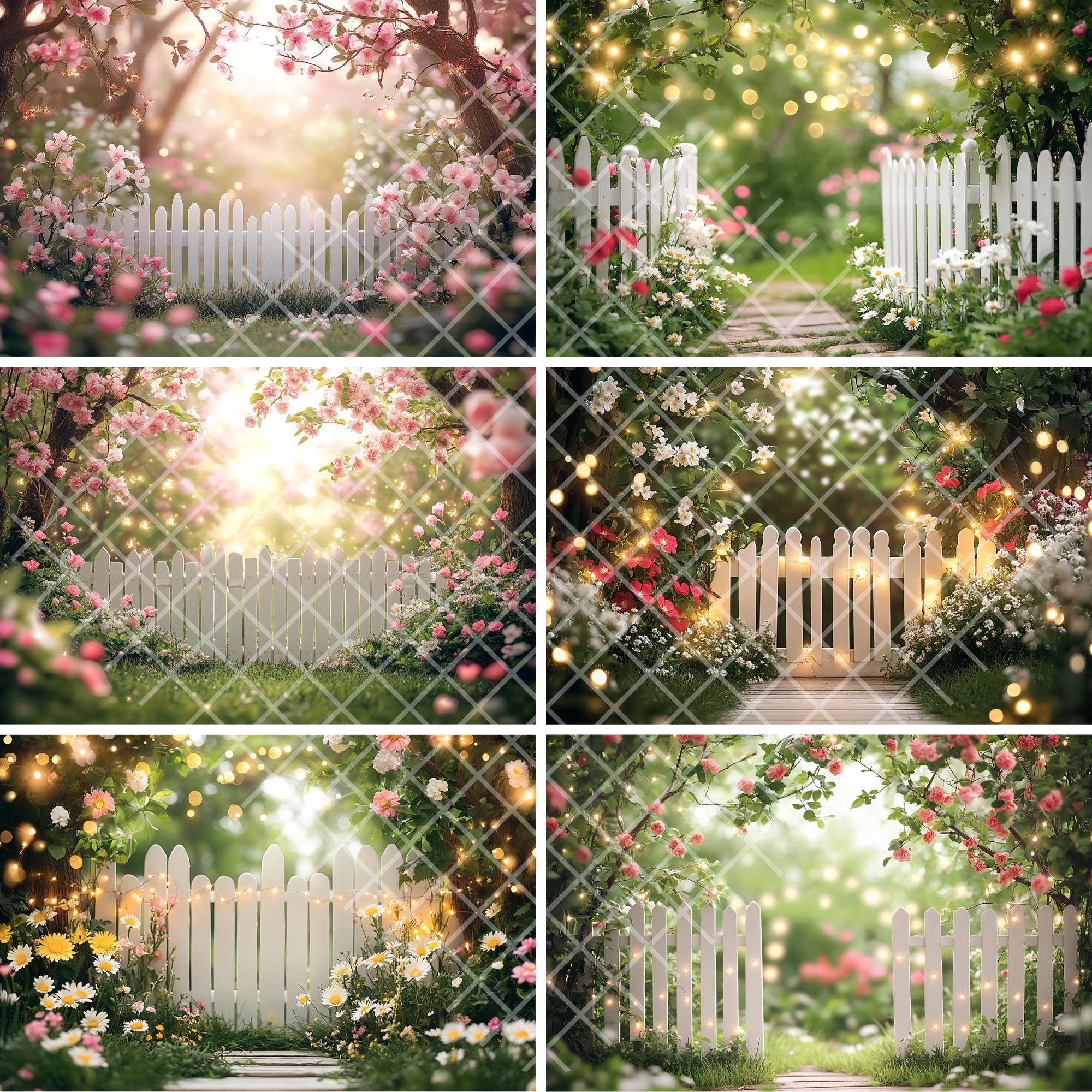 Enchanted Garden Photography Backdrops: Spring Floral Scenes (digital ...