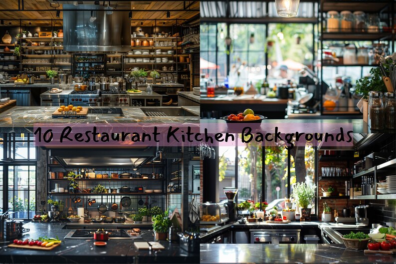 Modern Kitchen Photography Backdrops: Chef Portrait Backgrounds ...