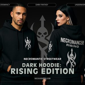Necromancer Rising Hoodie – Vanta Sigil Edition by Necxium | Gothic Hoodie, Dark Fantasy Hoodie, Occult Streetwear