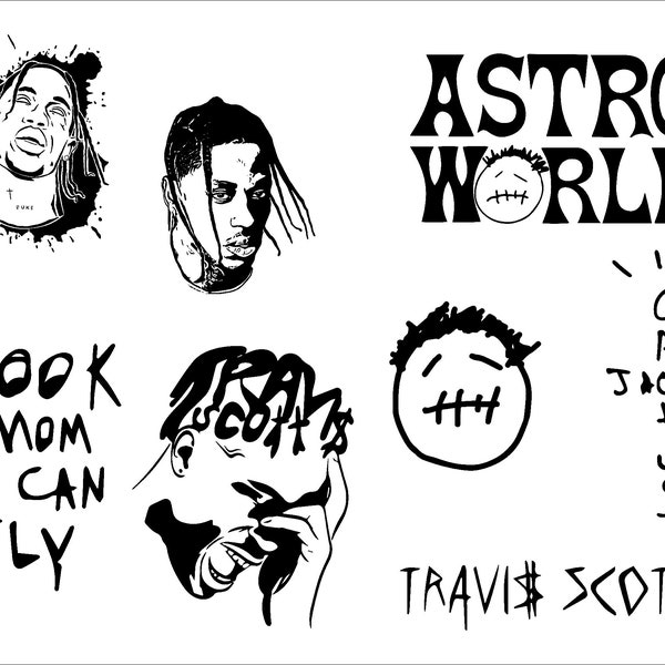 Travis Scott Svg Bundle, Cactus Jack svg, Travis Scott shirt svg,Astroworld svg,Hiphop svg, Trendy svg,Popular svg