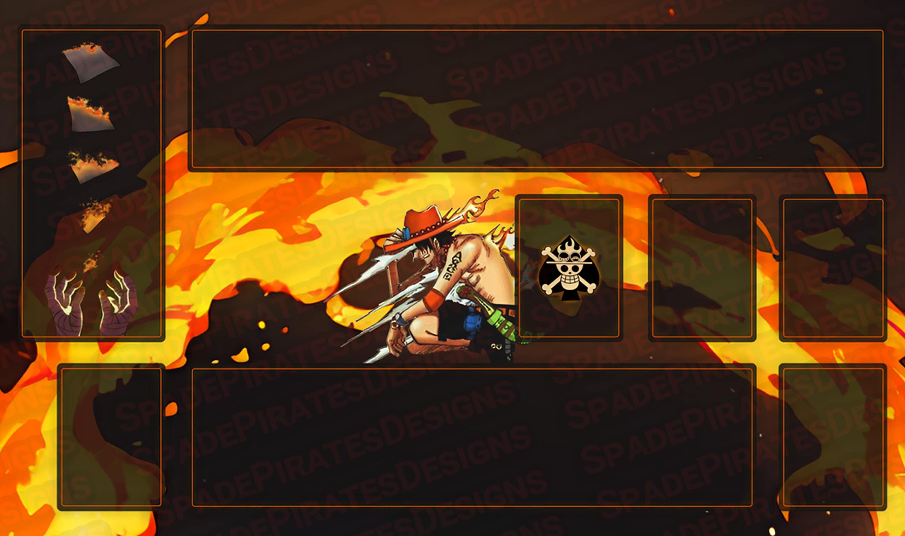 One Piece TCG Portgas D. Ace Playmat Design Etsy