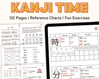 Kanji Time: Writing Practice, Reference Charts, Fun Exercises