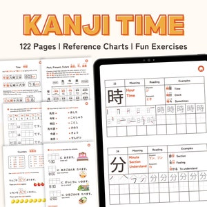 Kanji Time: Writing Practice, Reference Charts, Fun Exercises
