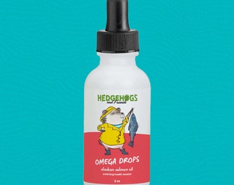 Omega Drops - Salmon Oil Supplement for Hedgehogs