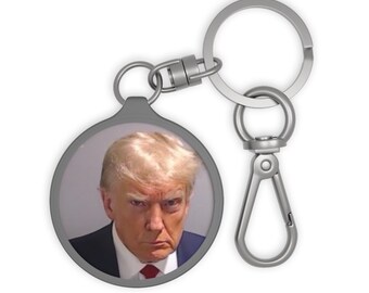 Donald Trump arrestatie Mugshot sleutelhanger tag, sleutelhanger