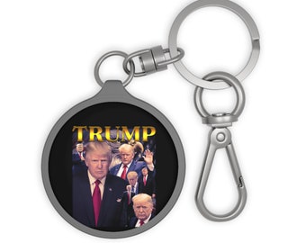 Sleutelring Label Keychain Sleutelhanger Donald Trump MAGA Conservatieve Republikein