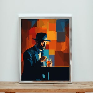 Whisky Connoisseur Art Print / Whisky G ift / Cocktail Ar twork / Bar Wall Art / Bar Cart Print / Impresión DESCARGABLE digital