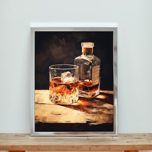 Bourbon printable wall art, Man Cave Print, High Quallity Art, whiskey Wall Art, Bourbon Lover G ift, Home Office Wall Decor, DIGITAL PRINT