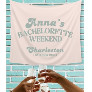 Retro Bachelorette Party Banner, Custom Welcome Sign, 70's Bachelorette Back Drop, Groovy Disco Theme Vintage 60's Bach Bash Photo Backdrop