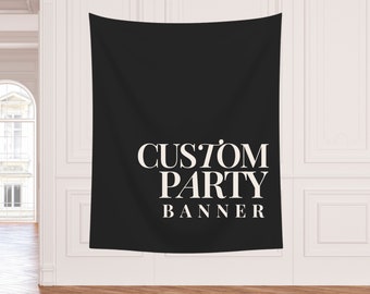 Custom Fabric Party Banner: Personalized Photo Backdrop Tapestry
