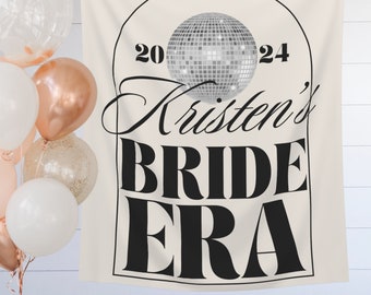 Bride Era Bachelorette Party Banner: Custom Disco Ball Bridal Shower Backdrop