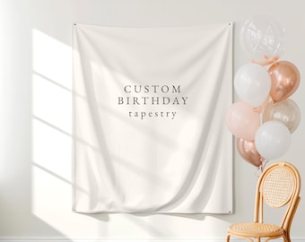 Personalized Birthday Fabric Banner: Minimalist Party Decor