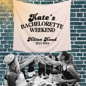 Retro Bachelorette Party Banner, Custom Welcome Sign, 70's Bachelorette Back Drop, Groovy Disco Theme Vintage 60's Bach Bash Photo Backdrop