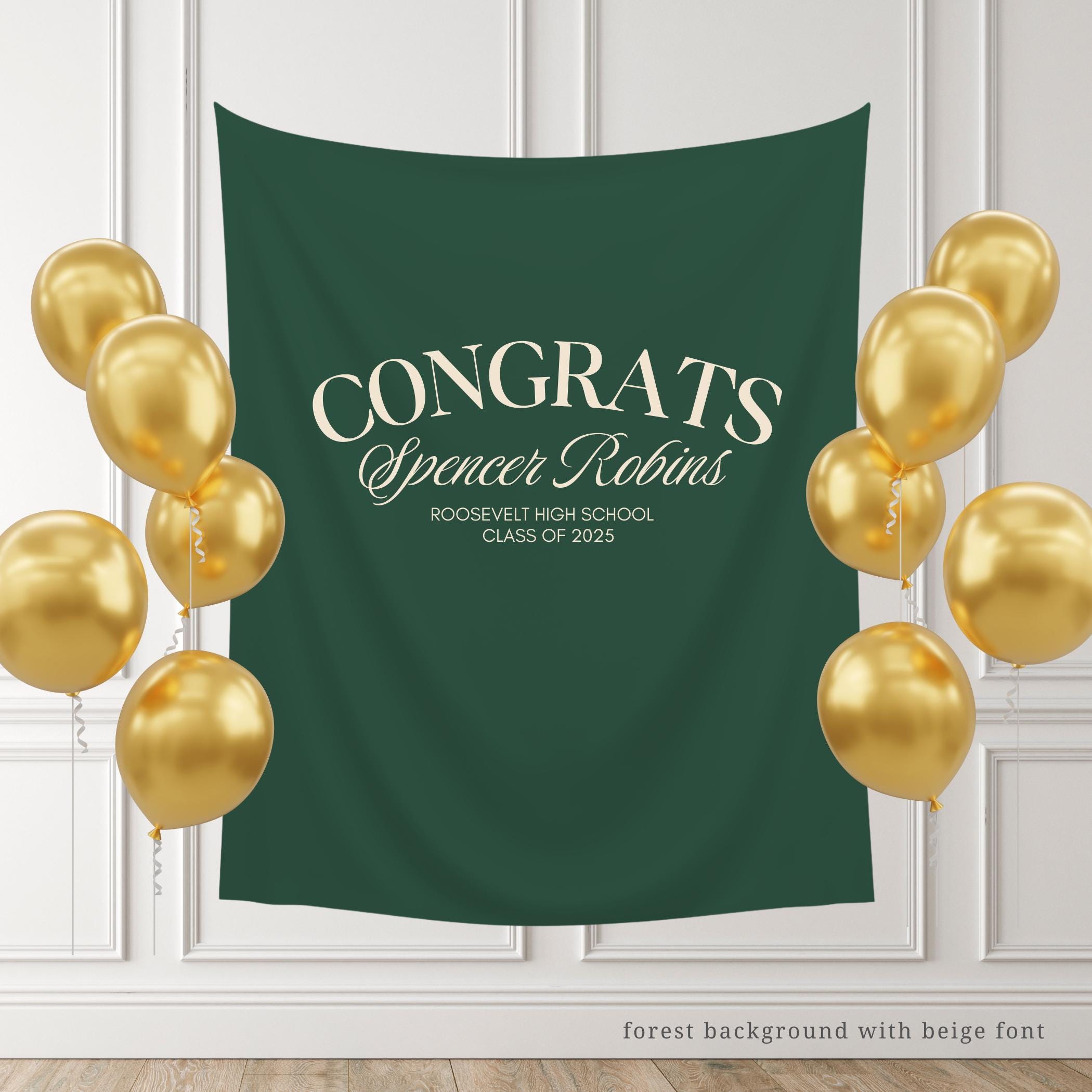 Custom Graduation Backdrop: Class of 2026 Fabric Party Banner