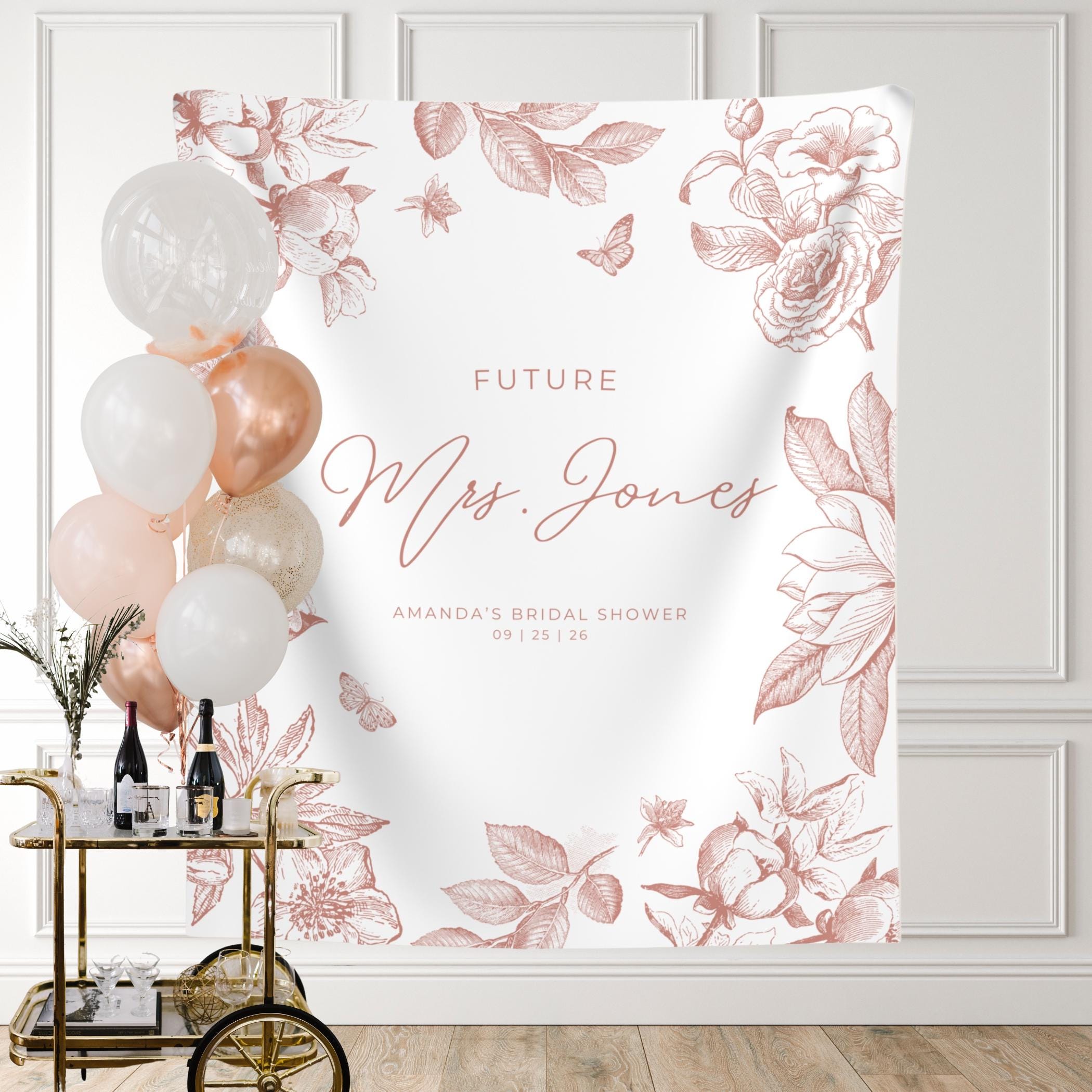 Toile Photo Backdrop Custom Toile Tapestry Backdrop: Personalized Party Banner - Etsy