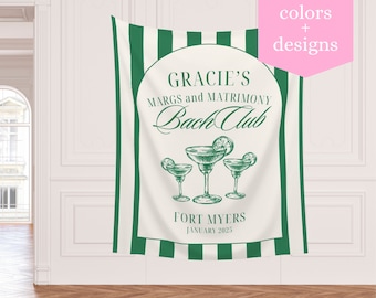 Custom Bachelorette Party Banner: Social Club Bridal Shower Backdrop