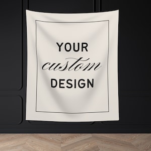 Large custom fabric wall tapestry party banner printed with your party logo or theme