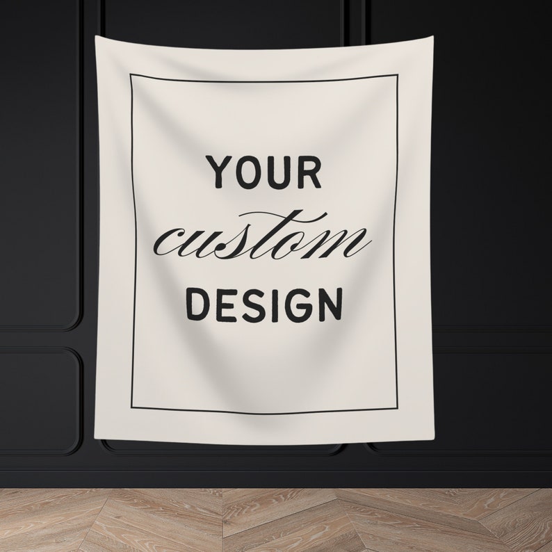 Large custom fabric wall tapestry party banner printed with your party logo or theme