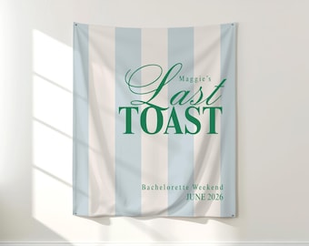 Custom Bachelorette Banner: Preppy Coastal Fabric Party Sign