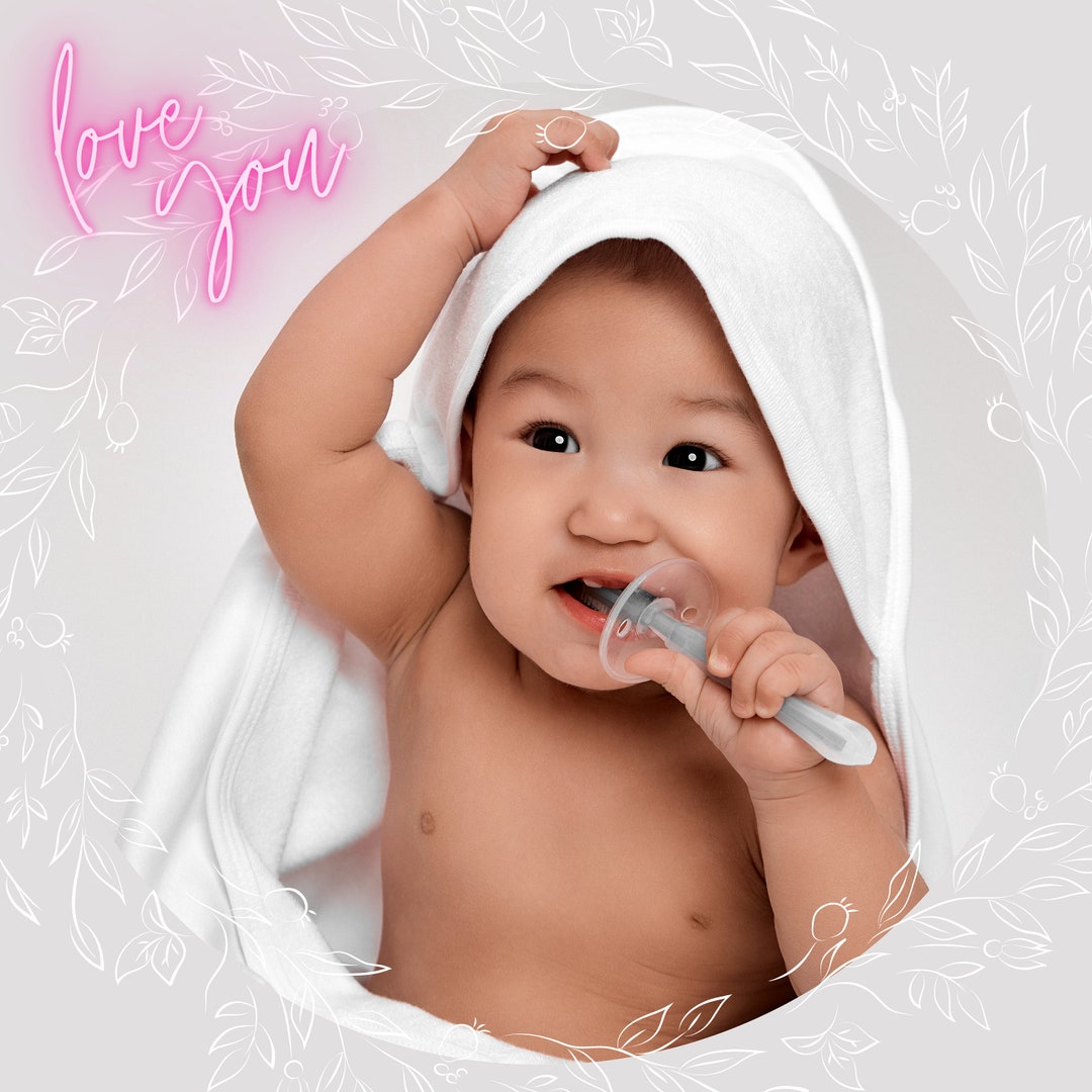 Baby Photo Frame for Wall Instant Download Etsy