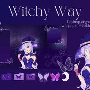 Witchy Way Organizador de escritorio Fondo de pantalla + Iconos