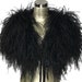 Ostrich Hollywood Glamour 1930s Vintage Style Bombshell Shrug - Blush Rose Pink