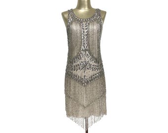 1920's Flapper Fringe Gatsby Party Dress - The Roxy