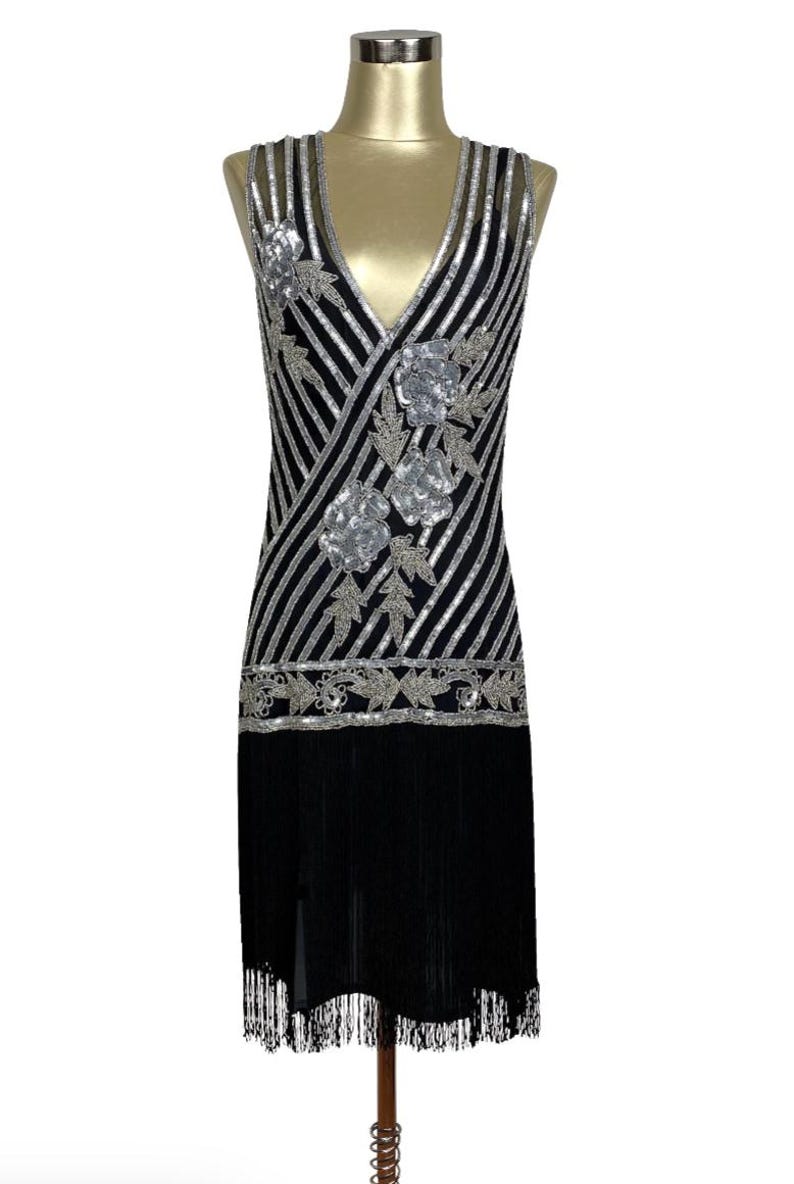 1920s Style Flapper Fringe Party Dress - the 