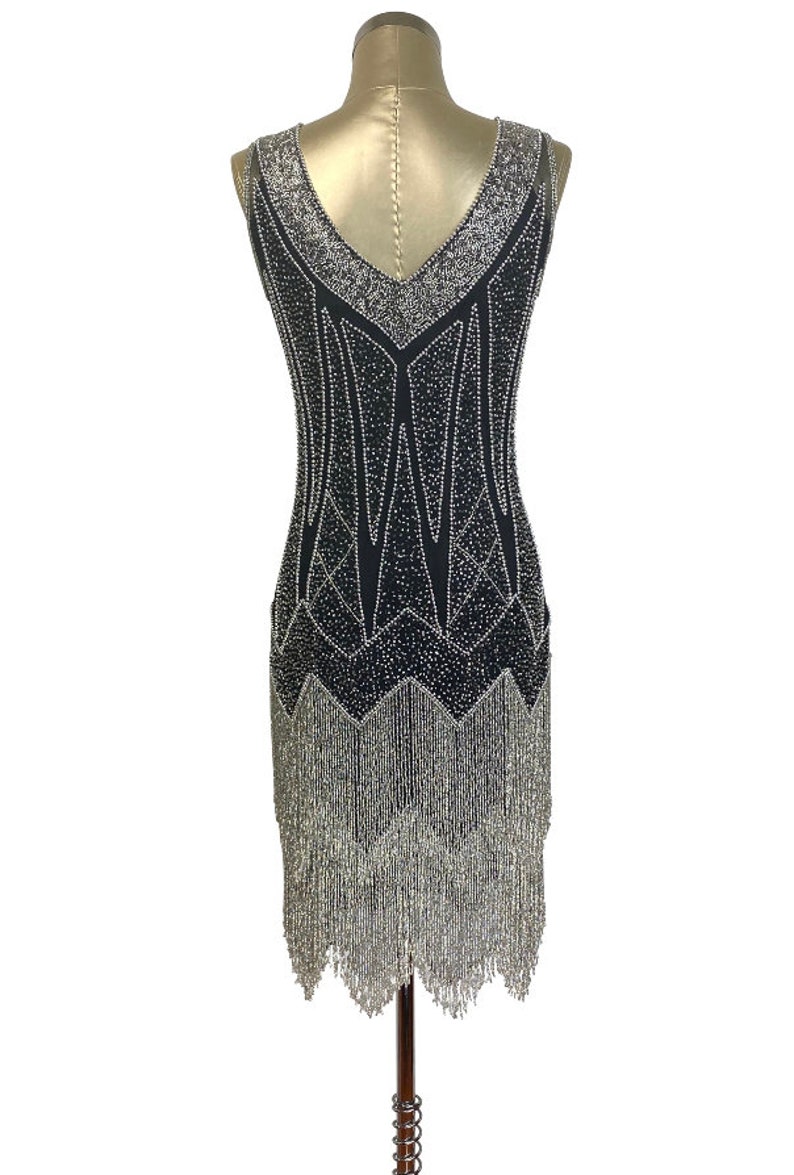 1920's Flapper Fringe Gatsby Party Dress - The Zenith - Crème Gold