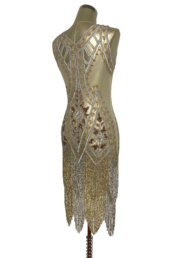 1920's Vintage Flapper Beaded Fringe Gatsby Gown the Icon - Etsy