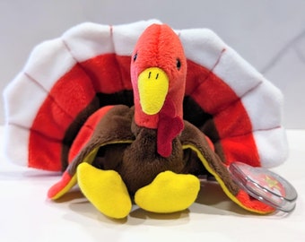 Gobbles the Turkey TY Beanie Baby, 1997 Collectible Plush